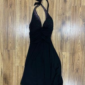Vintage 80s semi formal halter dress
